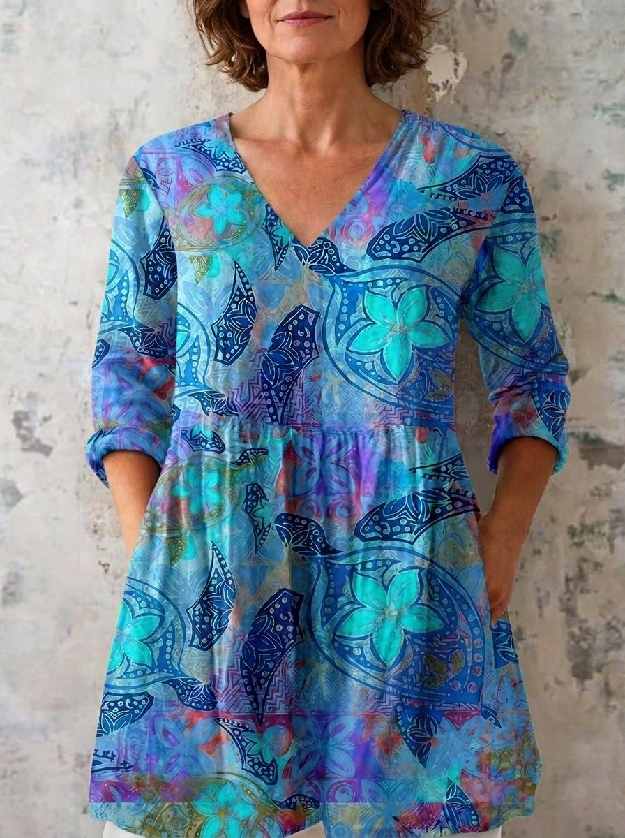 Sara - Blusa Larga con Estampado Llamativo
