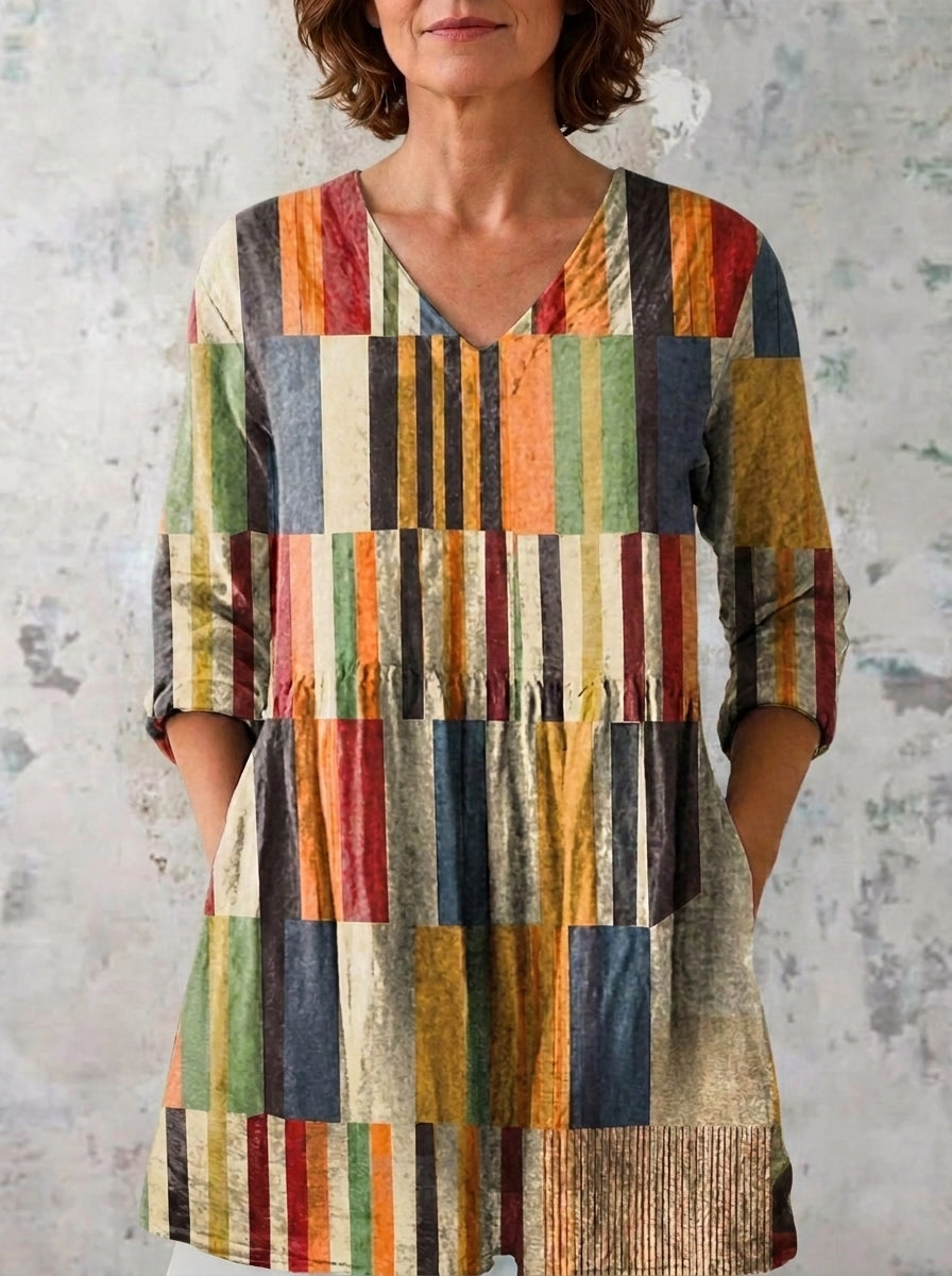 Conchi - Blusa Larga con Estampado Llamativo