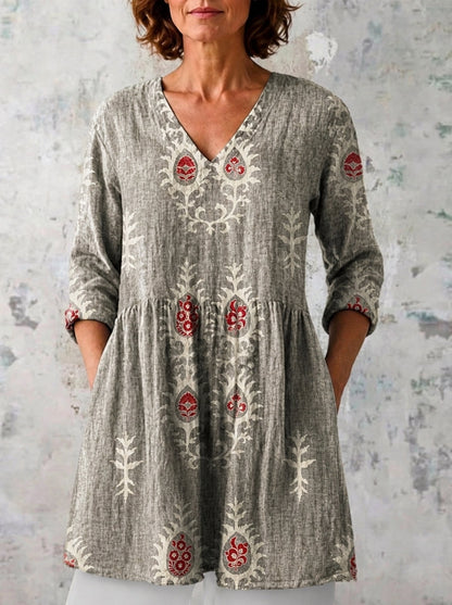 Inma - Blusa Larga con Estampado Llamativo