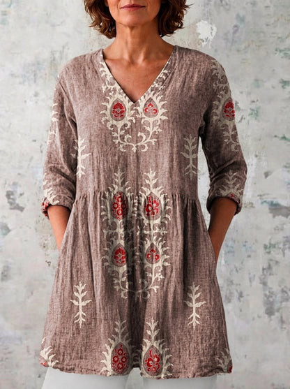 Inma - Blusa Larga con Estampado Llamativo