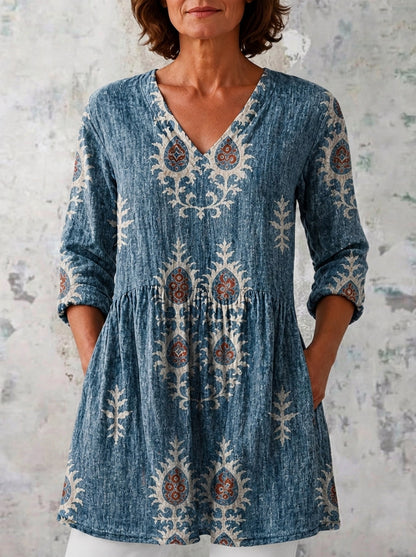 Inma - Blusa Larga con Estampado Llamativo