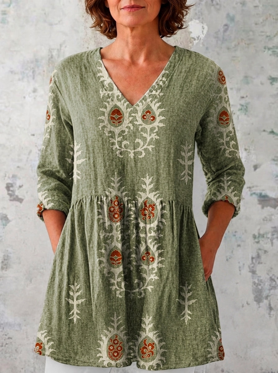 Inma - Blusa Larga con Estampado Llamativo