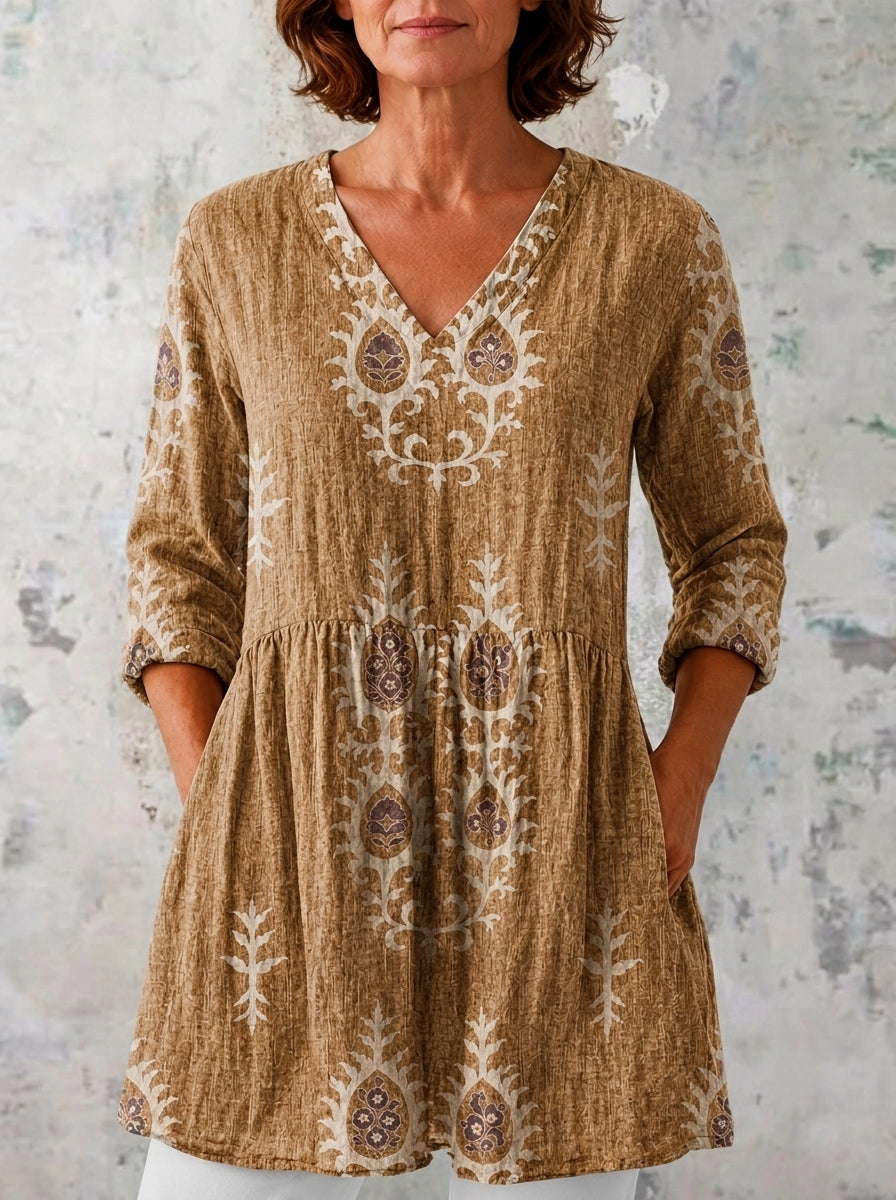 Inma - Blusa Larga con Estampado Llamativo