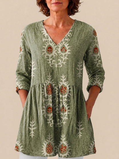 Inma - Blusa Larga con Estampado Llamativo