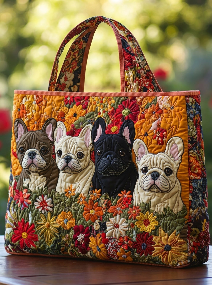 Bolso Artesanal “Jardín de Frenchies”