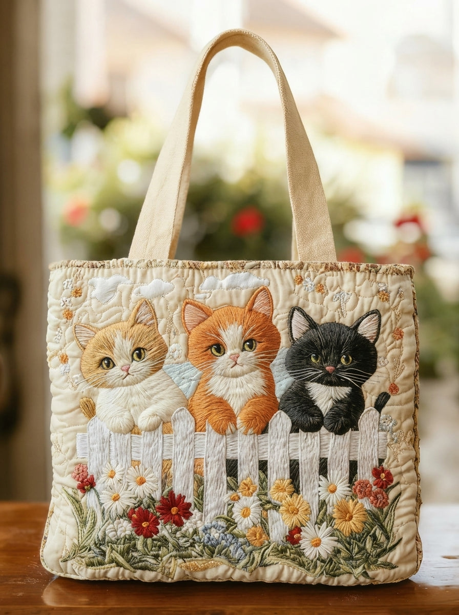 Bolso Artesanal “Gatitos del Jardín”