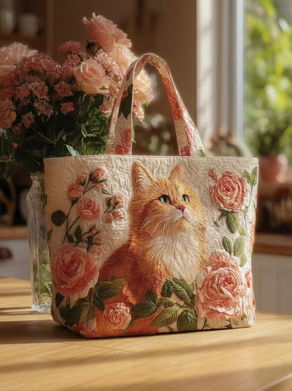 Bolso Artesanal “Gato con Rosas”