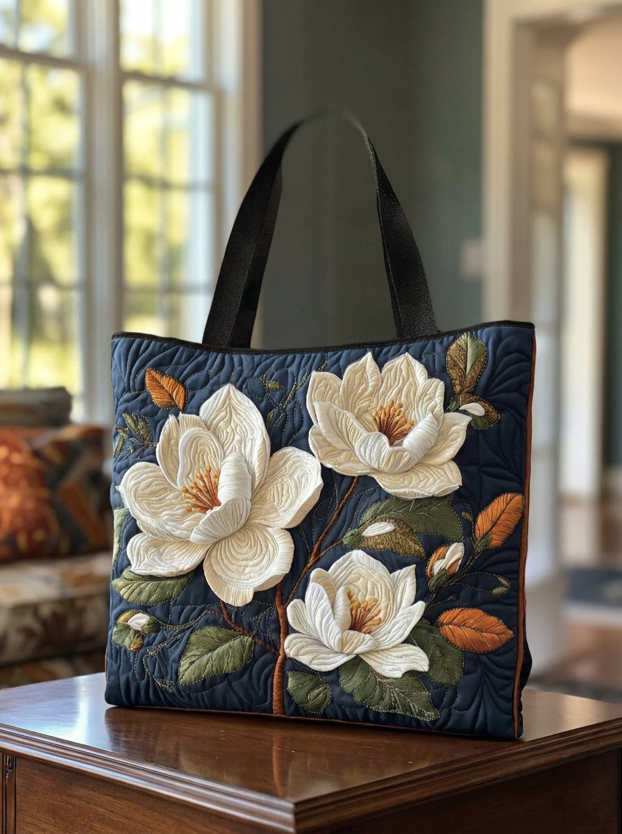 Bolso Artesanal Acolchado "Magnolia Delicada"