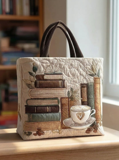 Bolso Artesanal Acolchado "Capítulo Café"