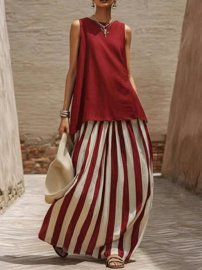 Marisa - Conjunto Elegante sin Mangas