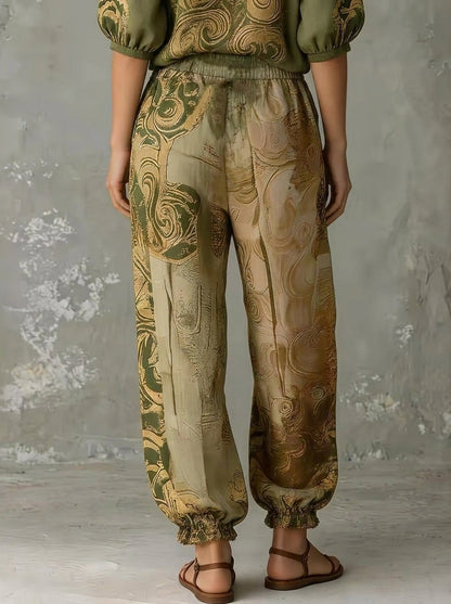 Maribel - Conjunto Elegante con Estampado Bohemio