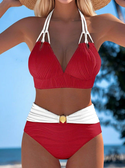 Alicia - Bikini Bicolor con Detalle Concha