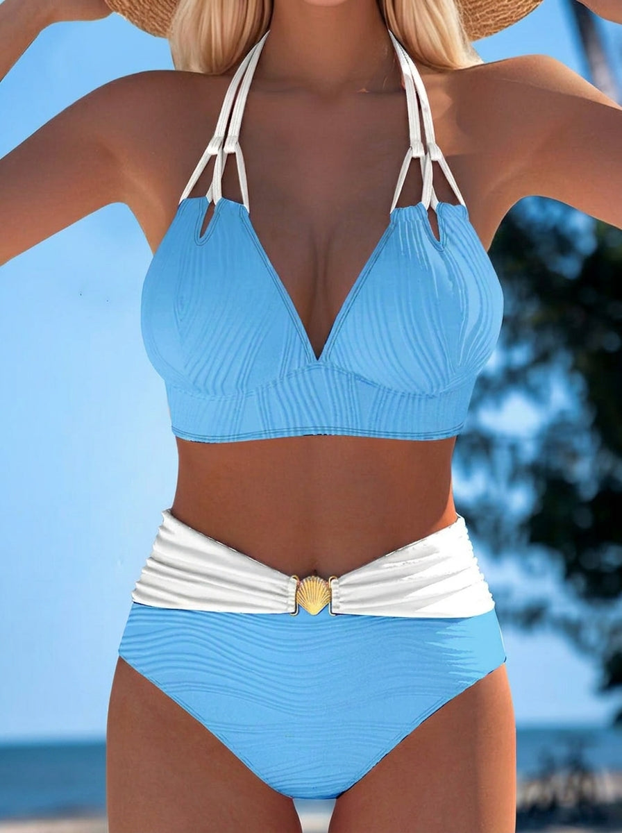 Alicia - Bikini Bicolor con Detalle Concha