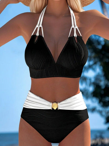 Alicia - Bikini Bicolor con Detalle Concha