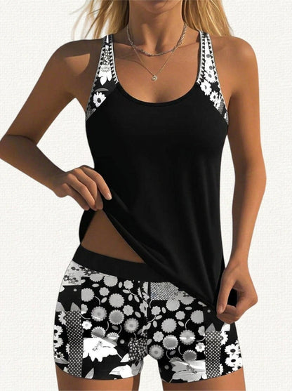 Sara - Bañador con Short Floral