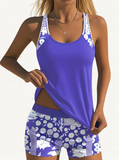 Sara - Bañador con Short Floral