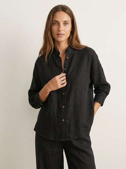 Maribel - Conjunto de Lino con Mangas Murciélago y Pantalón Ancho