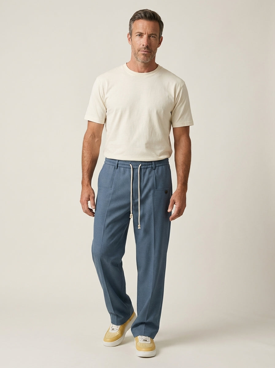 Marco - Pantalón Elegante con Cordón Ajustable