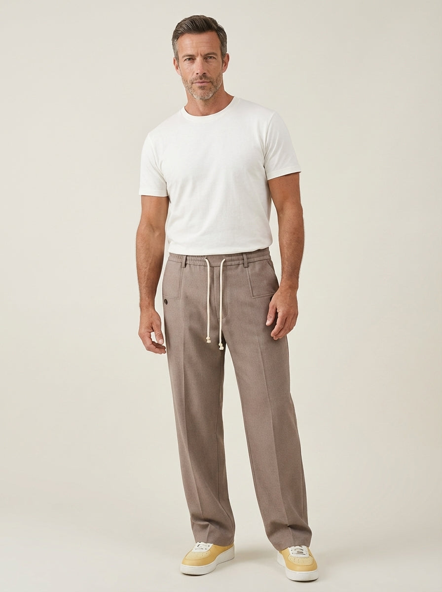 Marco - Pantalón Elegante con Cordón Ajustable