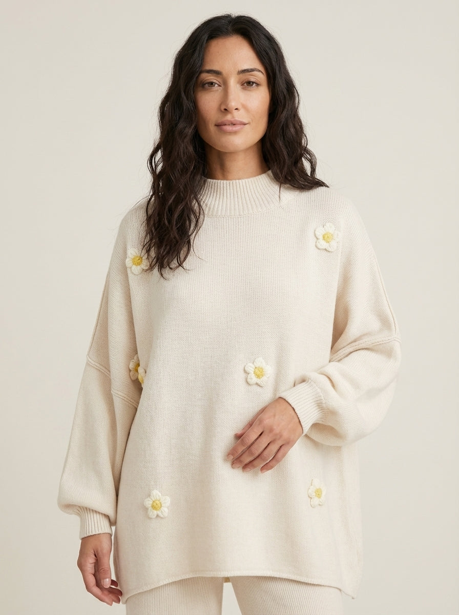 Luno - Sudadera Pullover con Flores