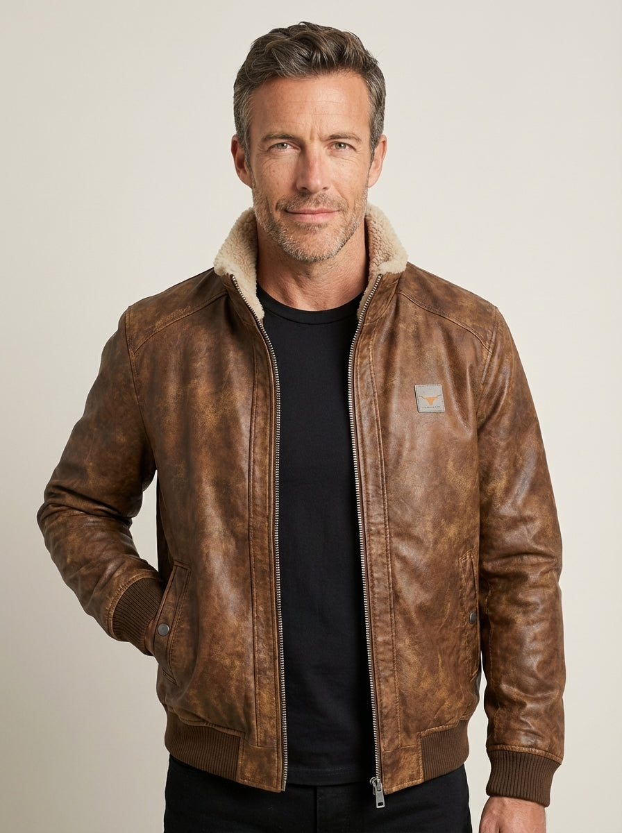 Riccardo - Chaqueta de Invierno Efecto Cuero