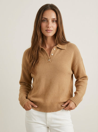 Laura - Jersey de Punto con Cuello Elegante