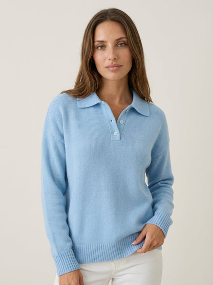 Laura - Jersey de Punto con Cuello Elegante