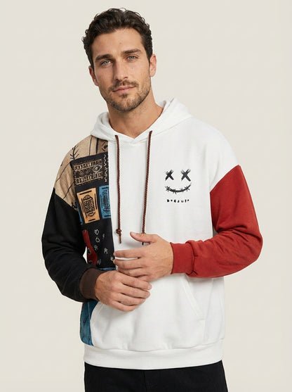 Axel - Sudadera Urbana Patchwork con Capucha