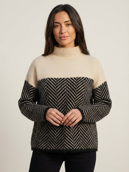 Nora - Jersey Elegante de Cuello Alto