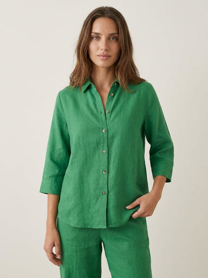Maribel - Conjunto de Lino con Mangas Murciélago y Pantalón Ancho