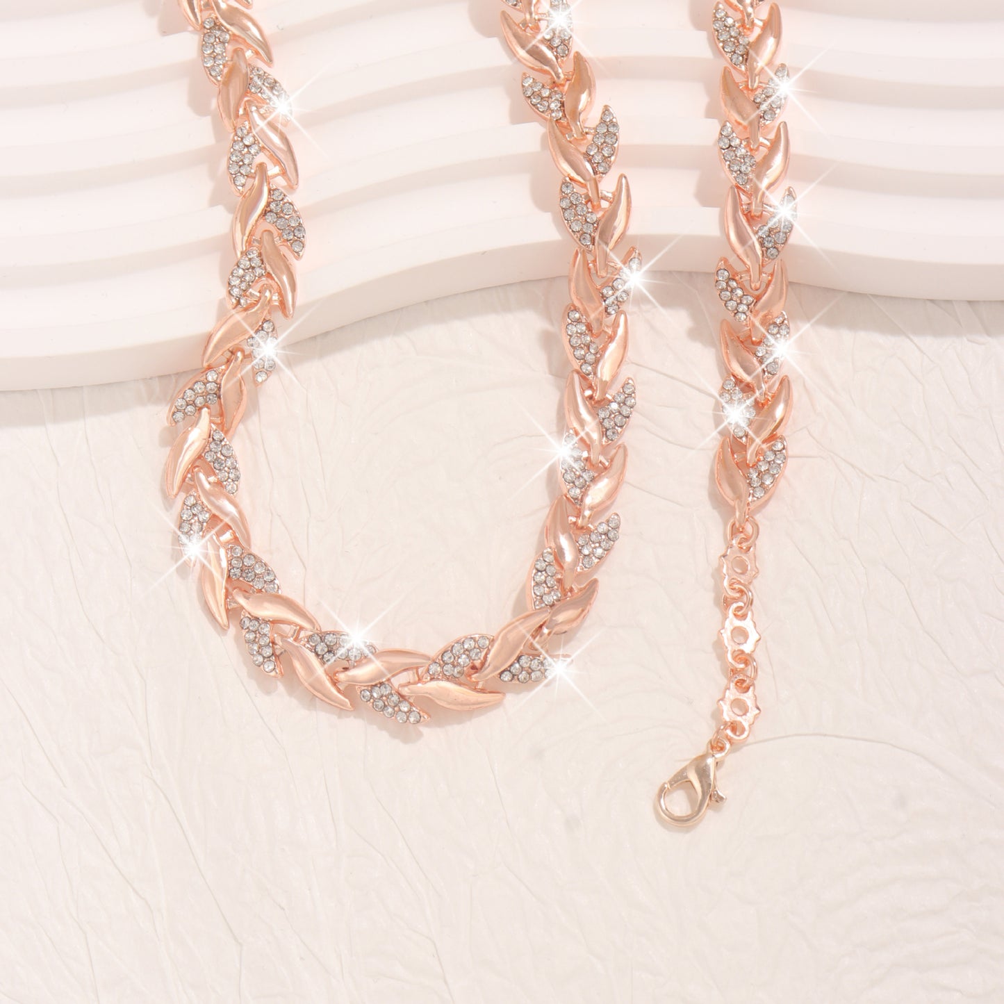Willow Leaf Diamond Jewelry Set