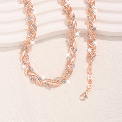 Willow Leaf Diamond Jewelry Set