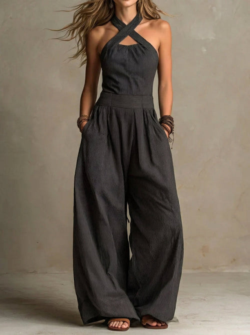 Lorena - Mono Elegante Escote Cruzado