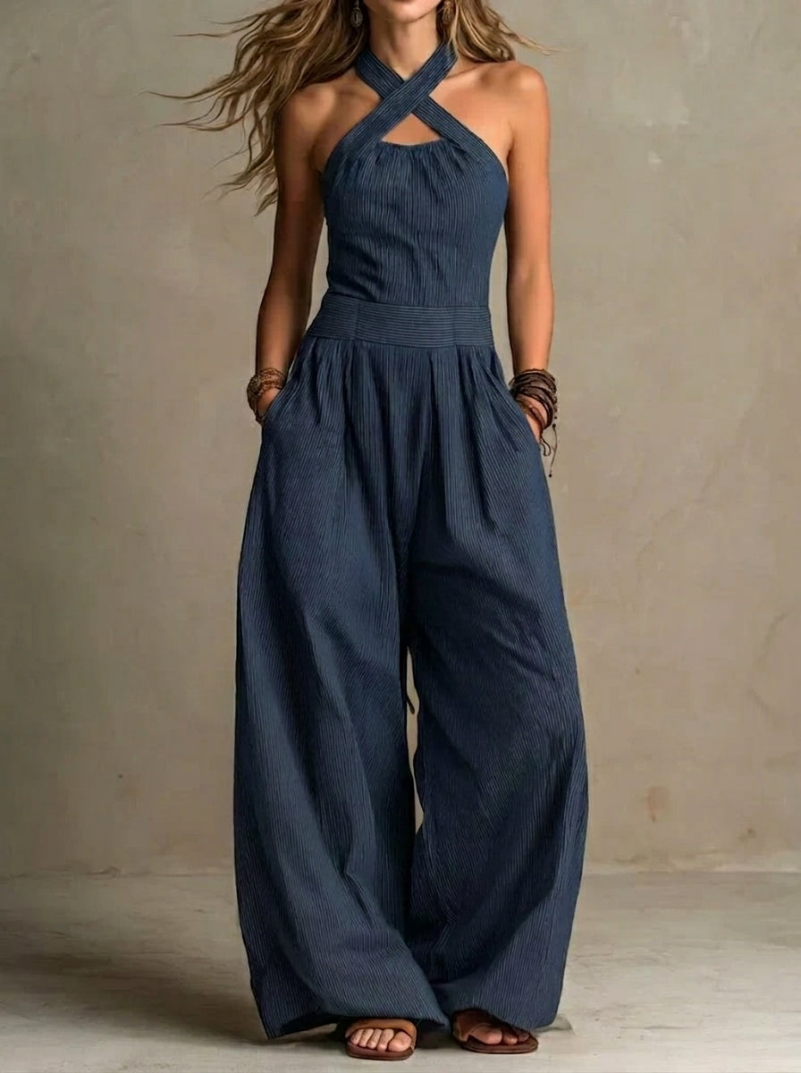 Lorena - Mono Elegante Escote Cruzado