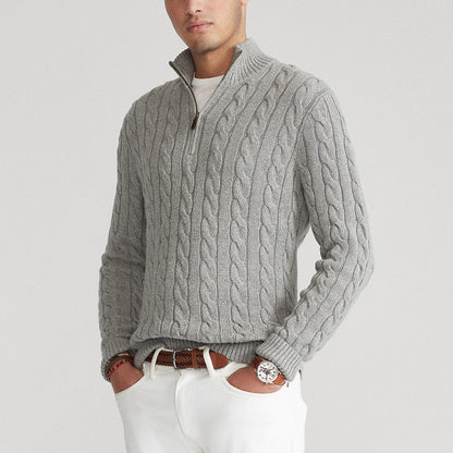 Mens Half Turtleneck Cotton Sweater
