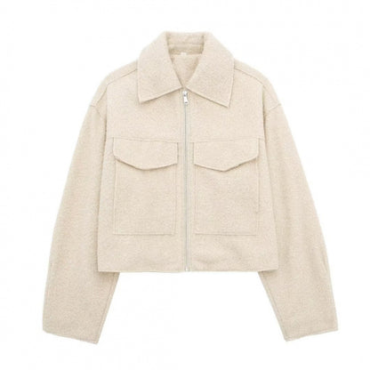 Street style tweed short jacket
