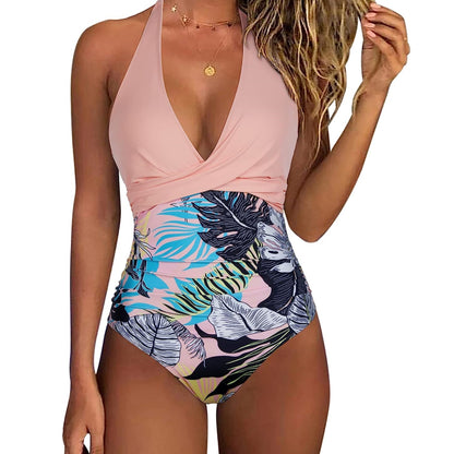 Sexy Backless Lace-up One-Piece Swimsuit