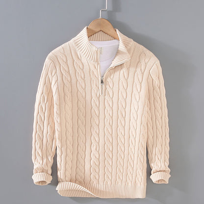 Mens Half Turtleneck Cotton Sweater