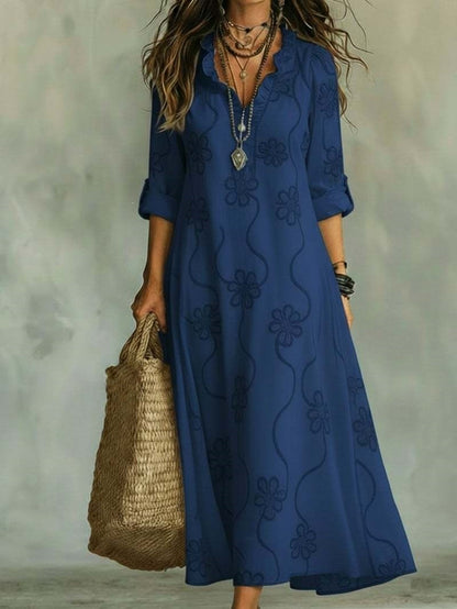 Floral Print Long Sleeve Dress