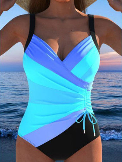 Womens One Piece Swimsuit Striped Print