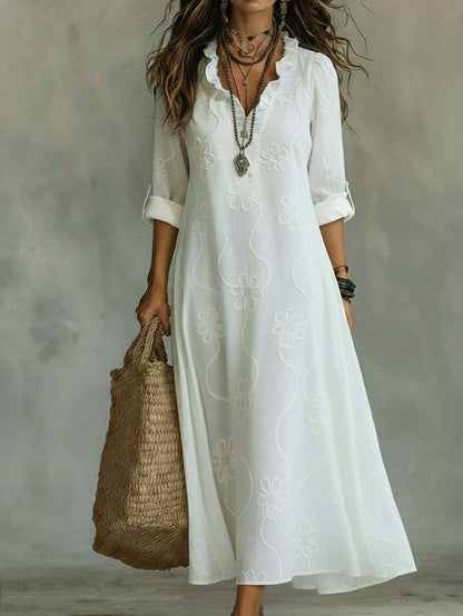 Floral Print Long Sleeve Dress