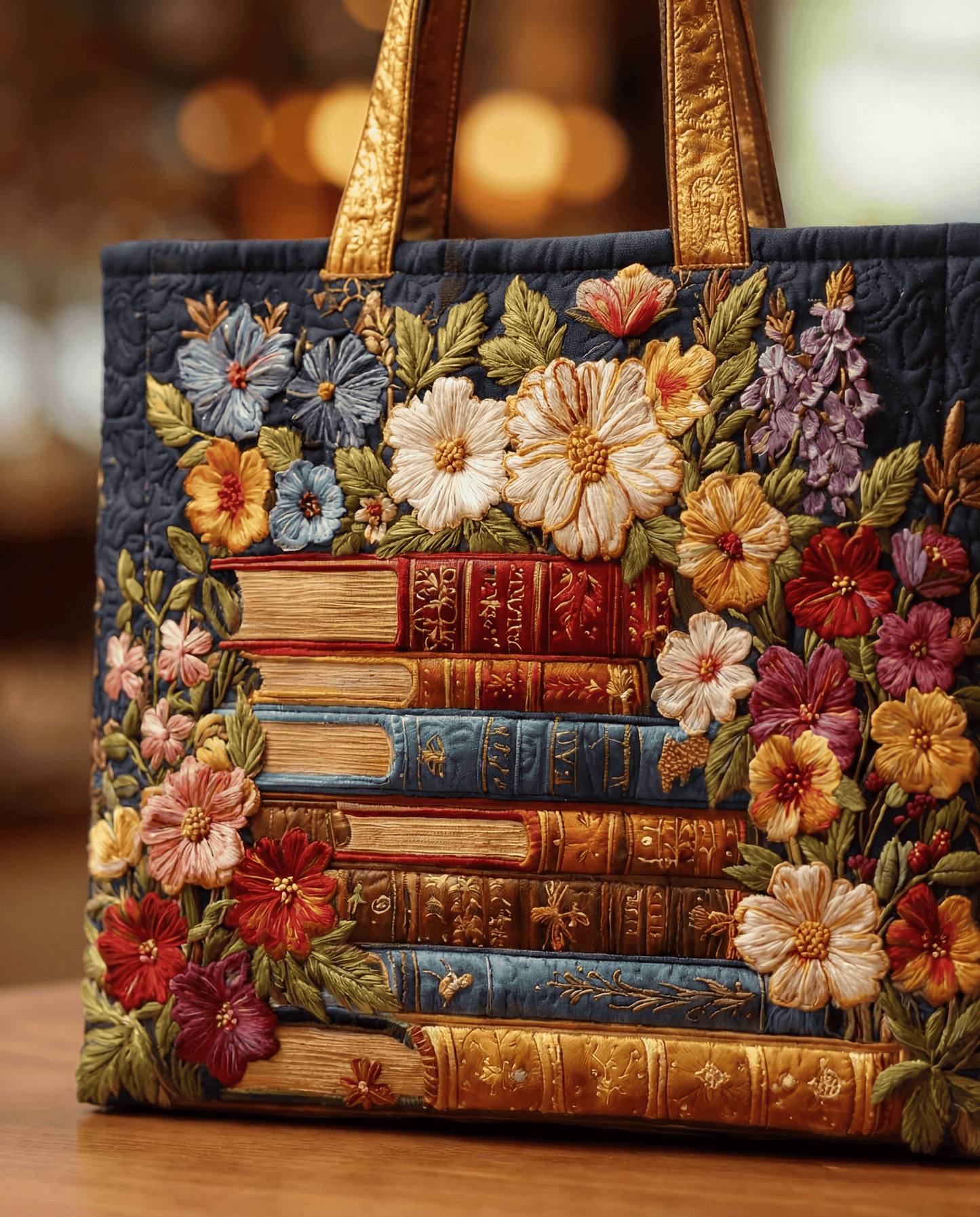 Bolso Artesanal Acolchado "Estampado Floral"