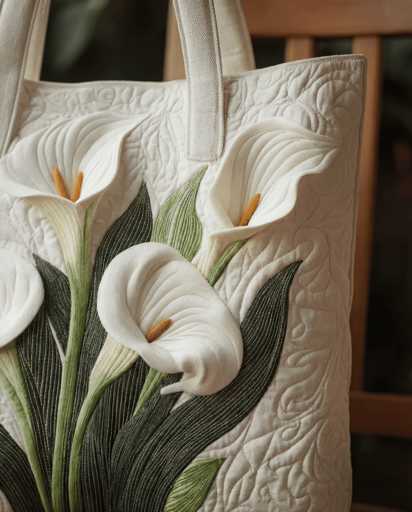 Bolso Artesanal Acolchado "Concha Blanca"