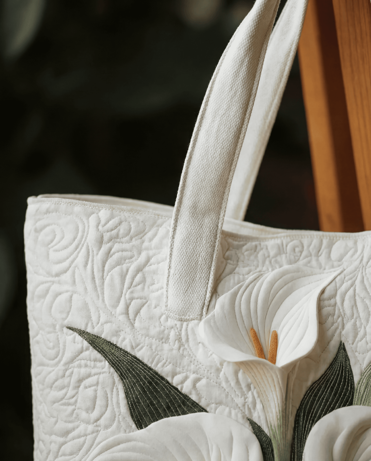 Bolso Artesanal Acolchado "Concha Blanca"
