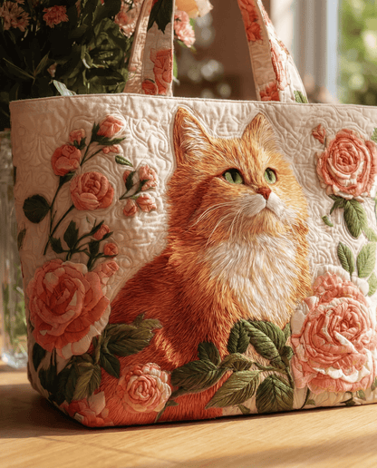 Bolso Artesanal “Gato con Rosas”