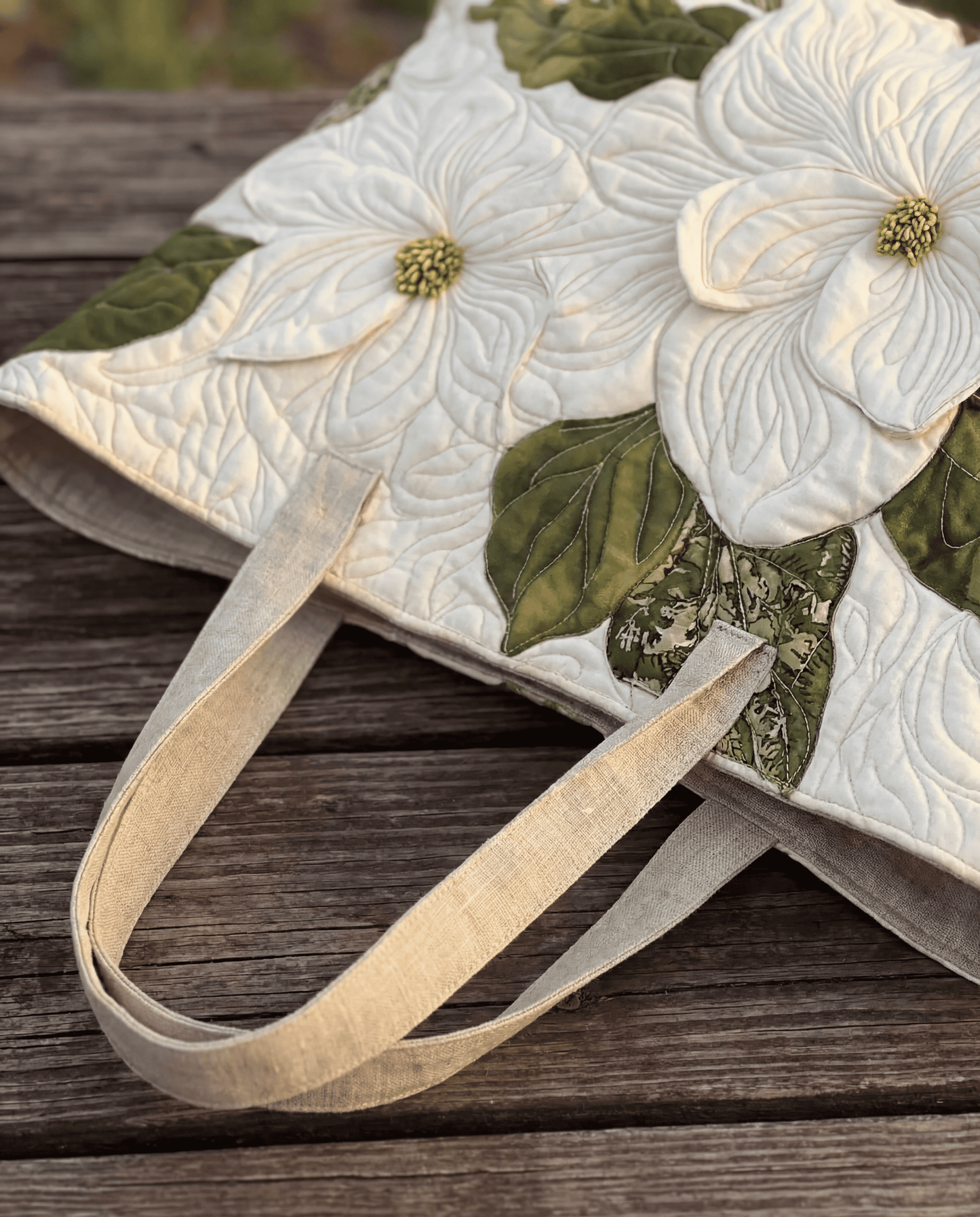 Bolso Artesanal Acolchado "Motivo Floral"