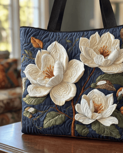Bolso Artesanal Acolchado "Magnolia Delicada"