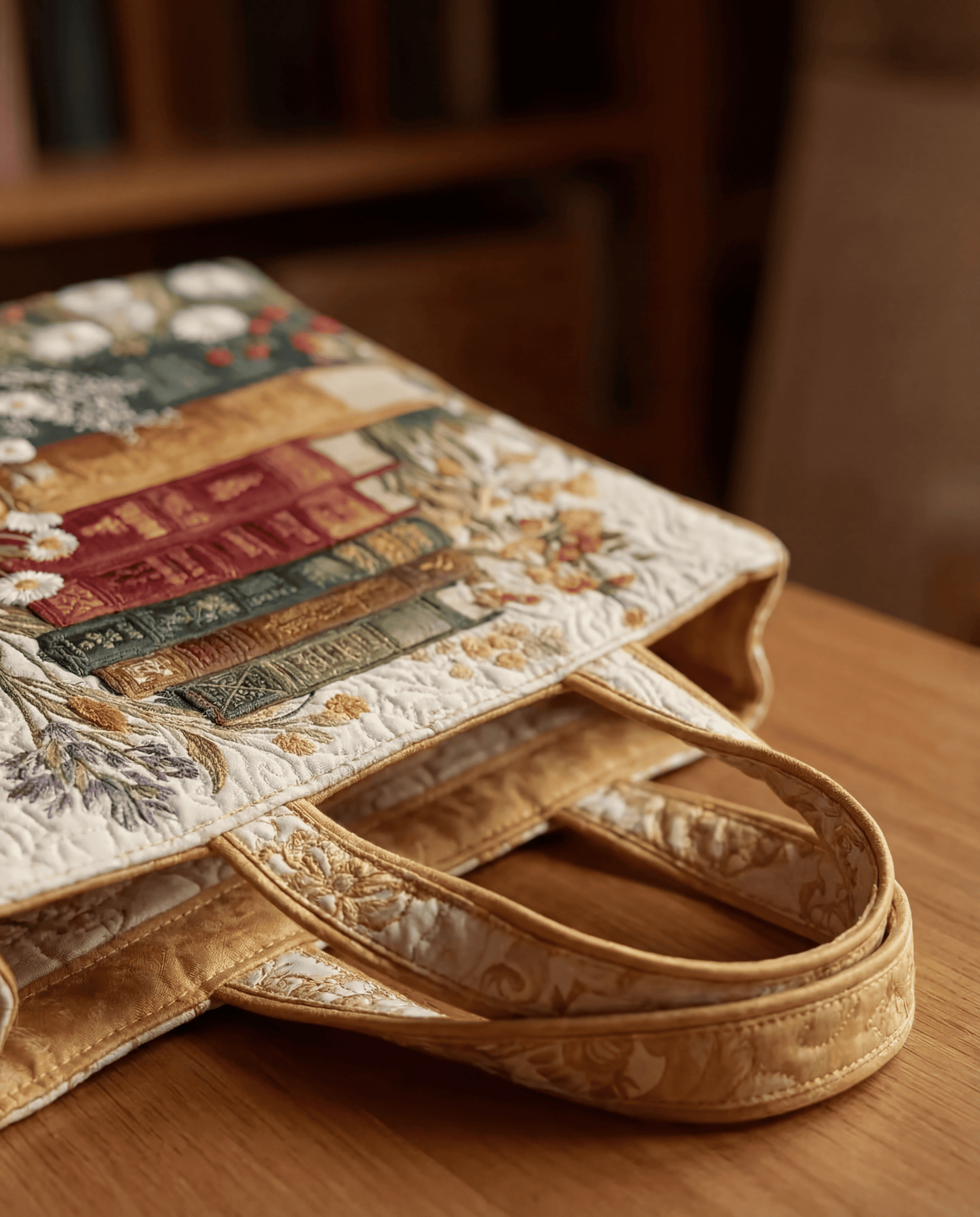 Bolso Artesanal Acolchado "Motivo Floral"