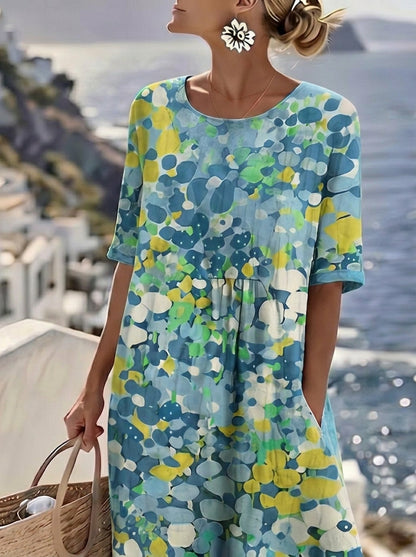 Elena - Vestido Midi Floral Suelto y Ligero