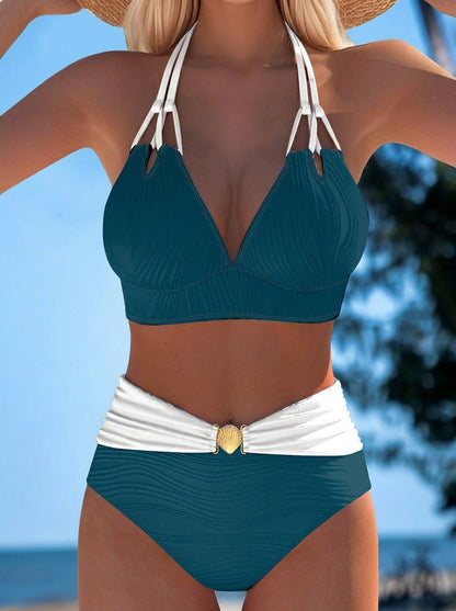 Alicia - Bikini Bicolor con Detalle Concha